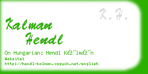 kalman hendl business card